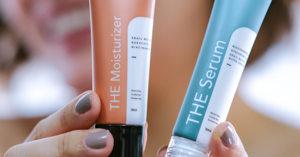 bakuchiol and mucin ingredients in moisturizer and serum